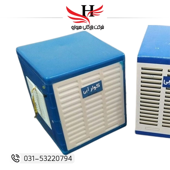 طرح کولر آبی باتری خور مدل K58 خنک‌کننده رومیزی شارژی با مصرف کم و طراحی کاربردی، مناسب منزل و محل کار | فروش و پخش عمده توسط هیوارو، نمایندگی شهرضا، اصفهان و تهران